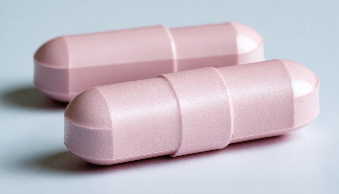 Blue Viagra pill with a glass of water on a bedside table, symbolizing treatment for erectile dysfunction